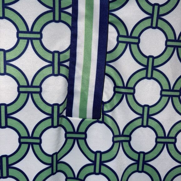 GRETCHEN SCOTT Everywhere Dress Blue Green Women's Size Medium Collared - Picture 5 of 10